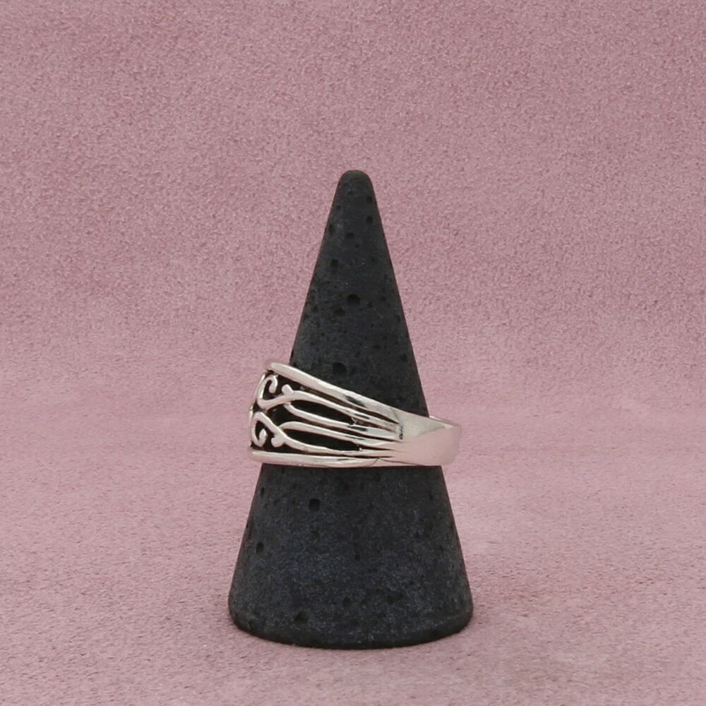 sterling silver scroll band ring size 9.5 - Picture 4 of 5